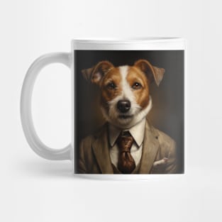 Russell Terrier Dog in Suit Mug